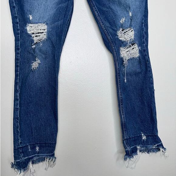 Abercrombie & Fitch Curve Love The Skinny High Rise Jeans Dark Wash Blue Size 26 - Picture 5 of 8
